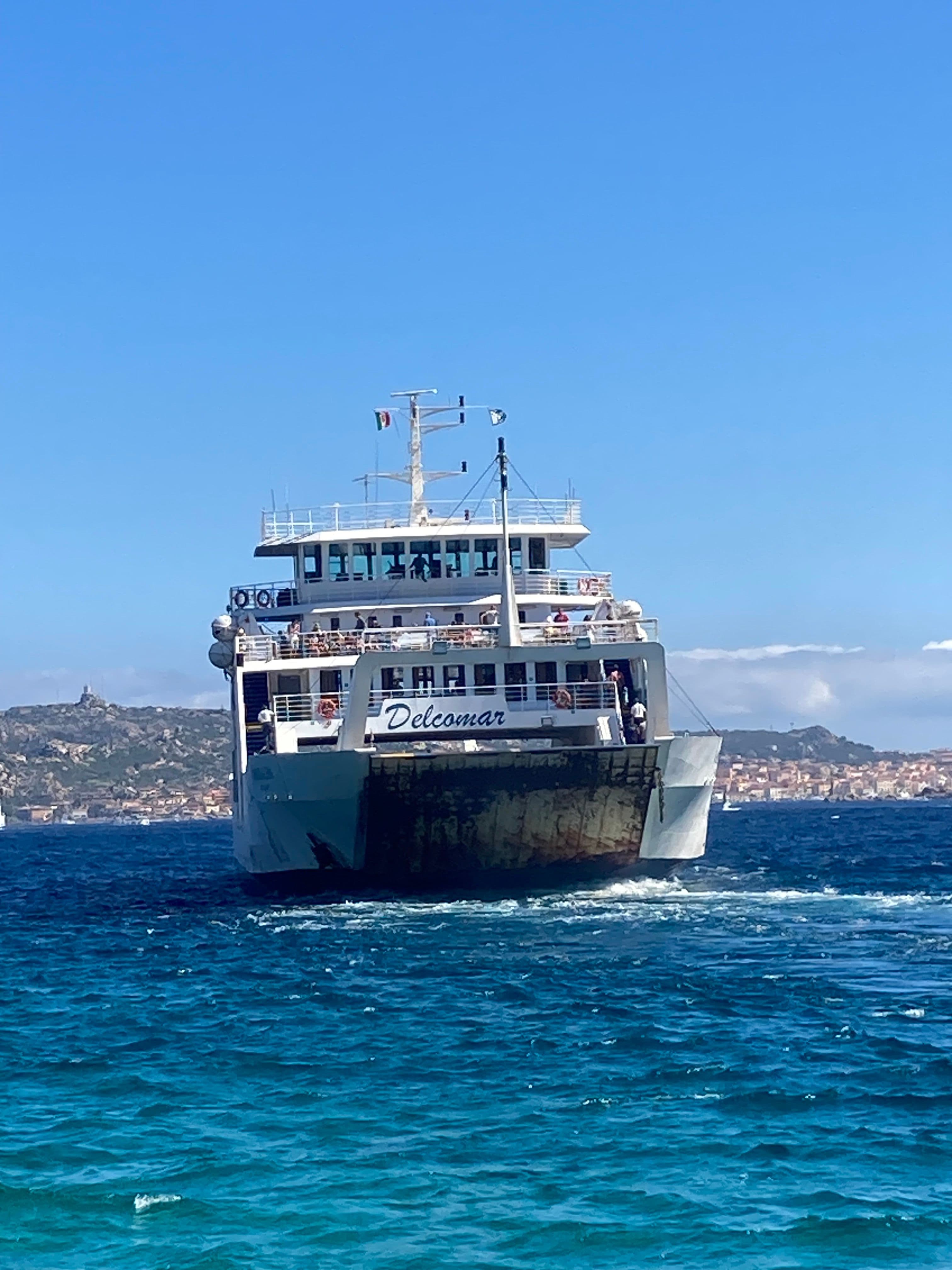 Ferry towards and island
